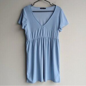 Boohoo blue babydoll dress